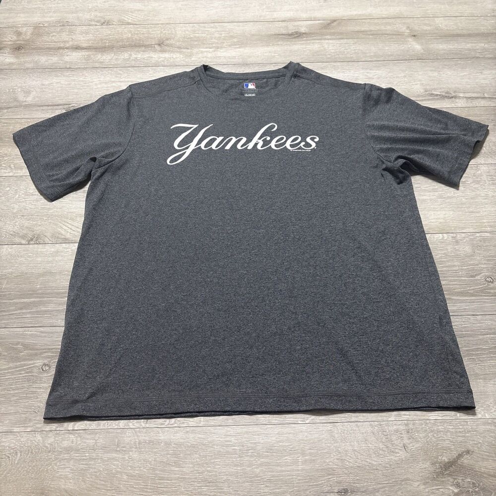 New York Yankees Short Sleeve Gray Heather Performance T Shirt MLB Men's XL